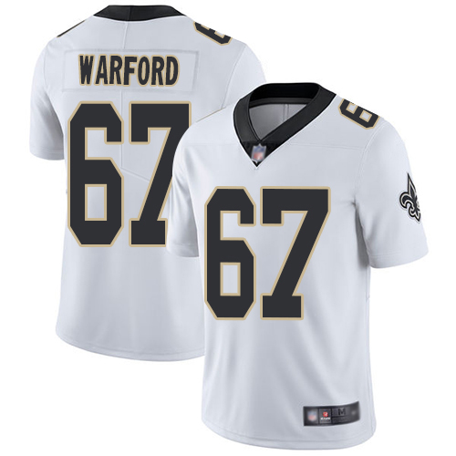 Men New Orleans Saints Limited White Larry Warford Road Jersey NFL Football #67 Vapor Untouchable Jersey->women nfl jersey->Women Jersey